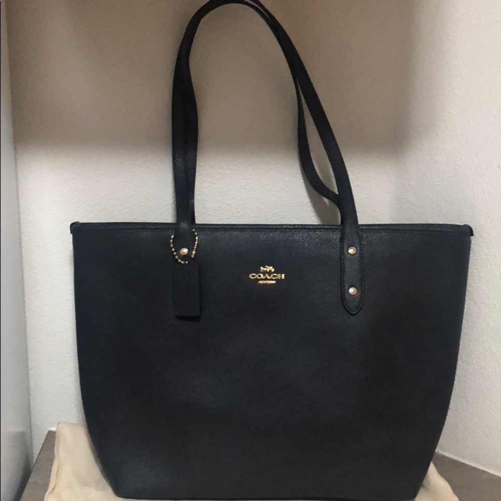 Coach Navy Blue Tote